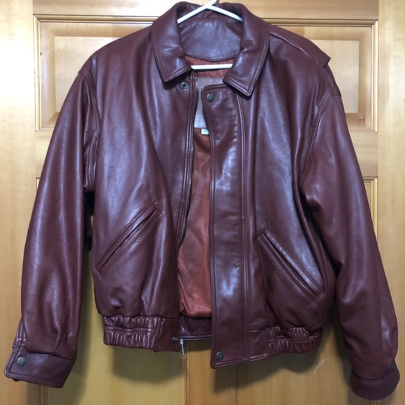 Coach Leather Bomber Jacket Style no. D6K-0976 - Picture 2 of 5